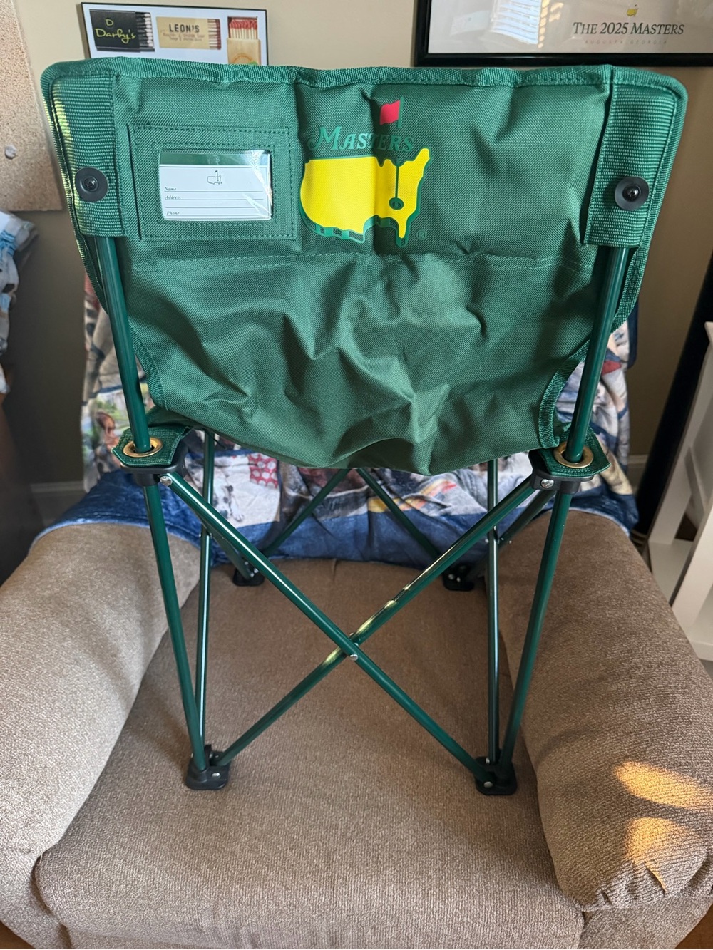 Masters Green Carry Bag with Yellow Logo Tag
